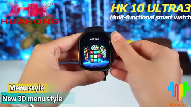 منوی سه بعدی اسمارت واچ HK10 Ultra3